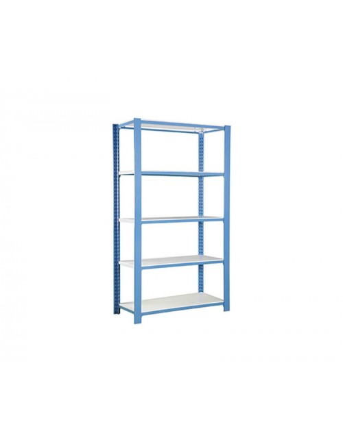 Estantería Metálica Officlick 5/300 Metal I.M. Azul/Blanco